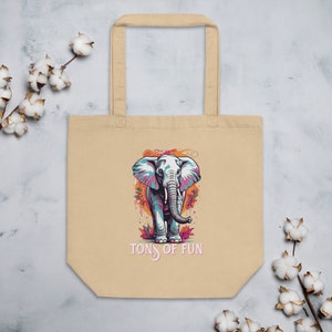 Organic Cotton Elephant Tote Bag