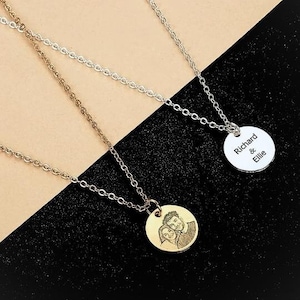 Human Portrait Customized Necklace, Personalized Customized Necklace, Portrait Necklace, Custom Portrait Necklace, Gift Jewelry