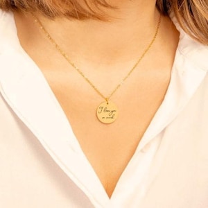 Customized Message Necklace, Personalized Gift Necklace, Engraving Necklace, Custom Jewelry Necklace, Customized Coin Pendants