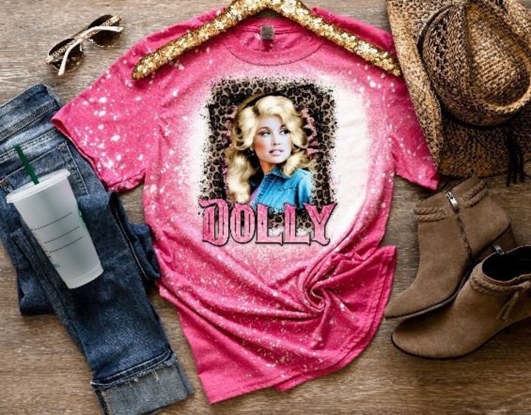 Dolly Parton Leopard Print Bleached Shirt / Dollywood Tee / - Etsy