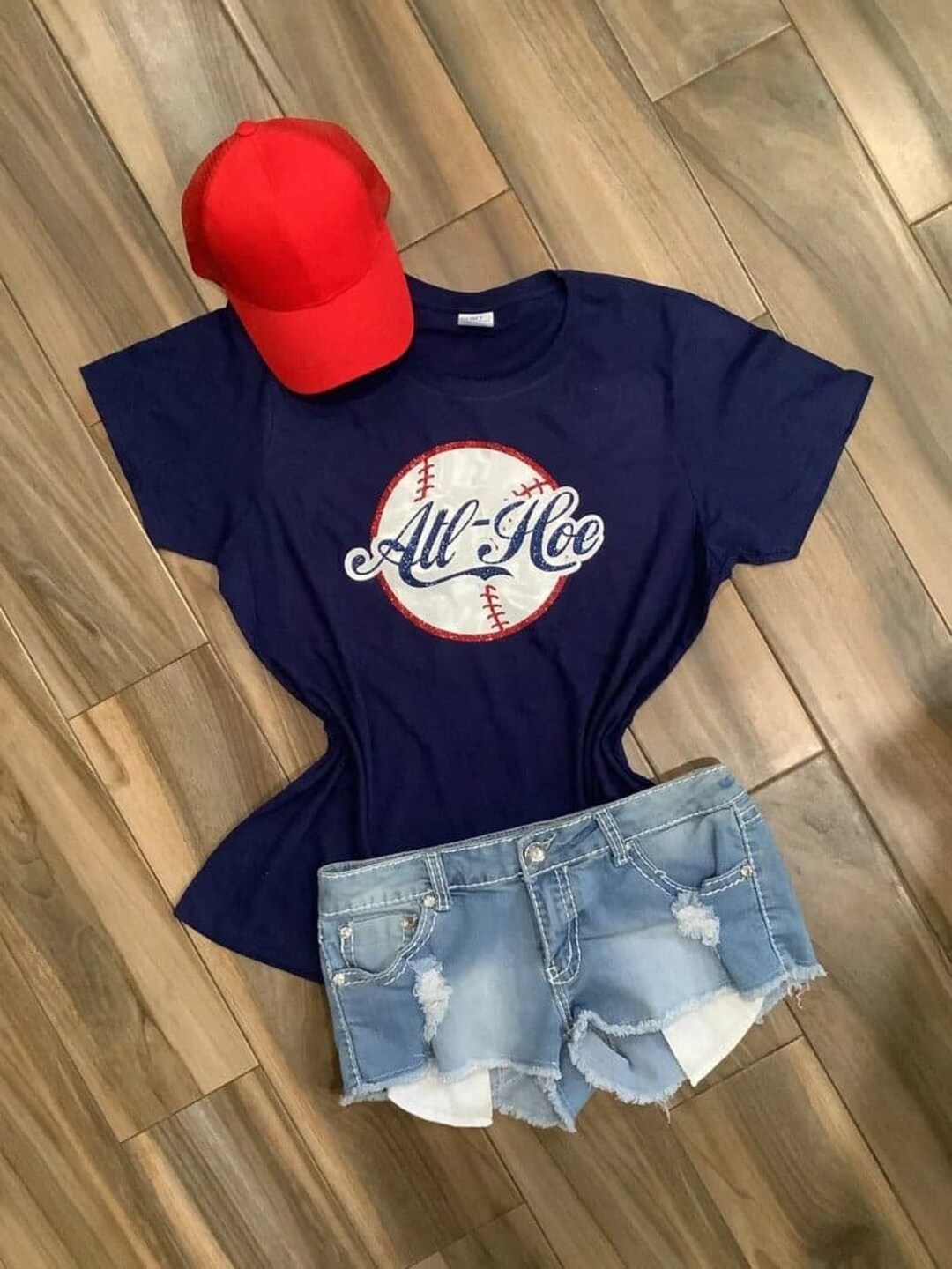 ATL Hoe Glitter Baseball Top / Atlanta Ga Shirt / Baseball Fan Etsy