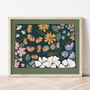Colorado Wildflower Art Print: State Illustration, Home Decor