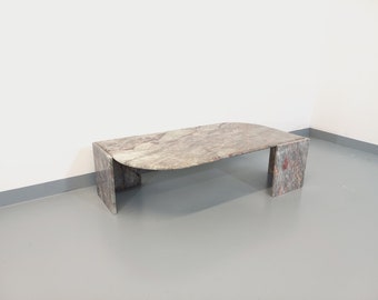 Vintage gray marble coffee table from the 70s