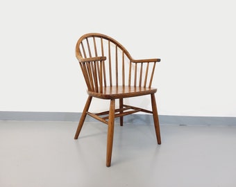 Vintage-Western-Fan-Sessel der Marke Baumann aus Holz aus den 70er Jahren