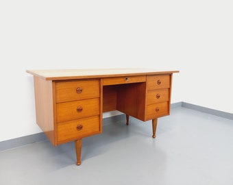 Vintage Scandinavian style executive desk in teak from the 60s