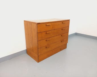 Vintage pine chest of drawers from the 1970s