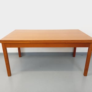 Vintage 60s Scandinavian style teak dining table with extensions