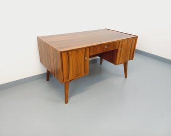 Double-sided executive desk in vintage Scandinavian style rosewood from the 1960s