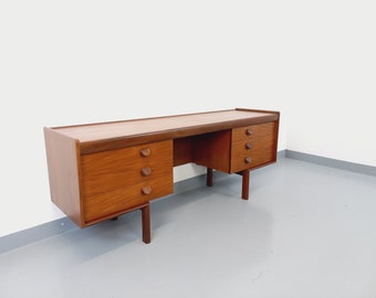 Vintage Scandinavian style dressing table sideboard from the 60s in teak, signed White & Newton