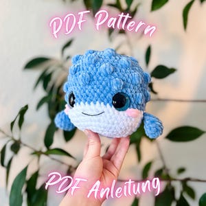 No-Sew Kugelfisch Häkelanleitung PDF | Kawaii Amigurumi Fisch Crochet Pattern | Cute Plushie | Anfänger DIY