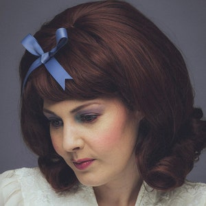 1960s Bubble Flip Wig: Retro Costume Hairstyle with Bow - Made to Order