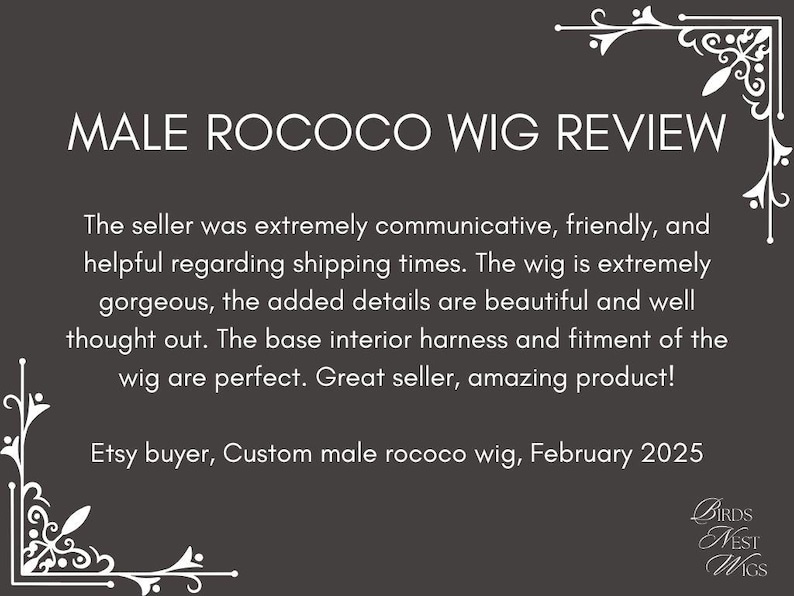 Bespoke Styled Men's Rococo Wig - Traditional Men's Baroque Ponytail ...