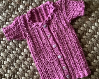 Hand knitted Pink Cardigan