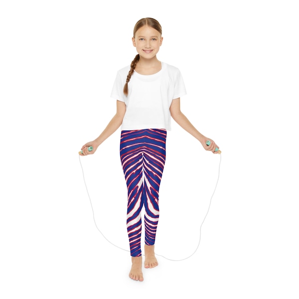 Youth Full-Length Buffalo zebra leggings