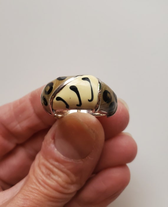 Amazing Leopard and Tiger Print Enamel Sterling Si