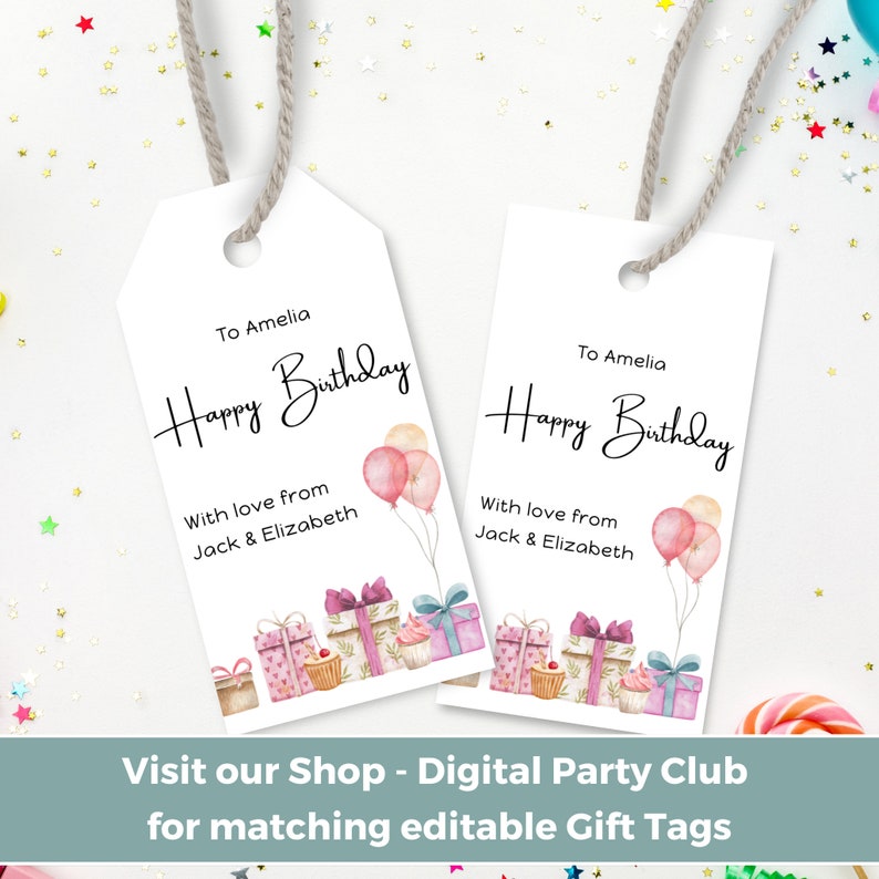 Printable Birthday Card Presents, Happy Birthday Card, Greetings Card ...