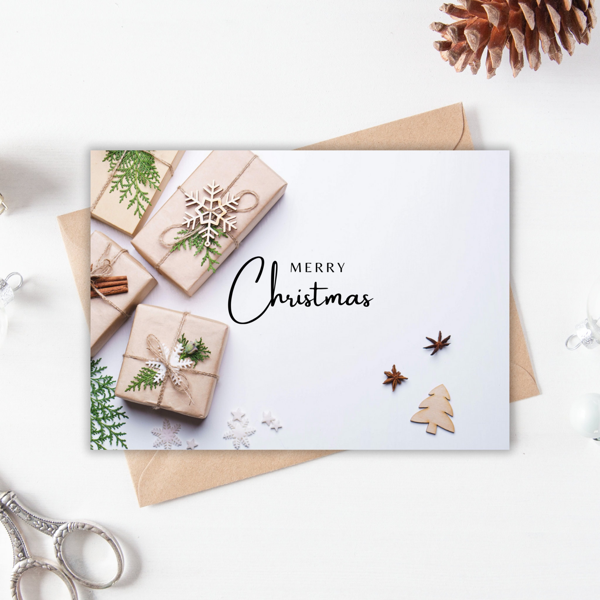 Printable Christmas Card, Digital Download Printable, Merry Christmas ...