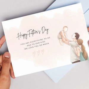 Printable Father and Daughter Father's Day Card, DIY Card for Dad ...