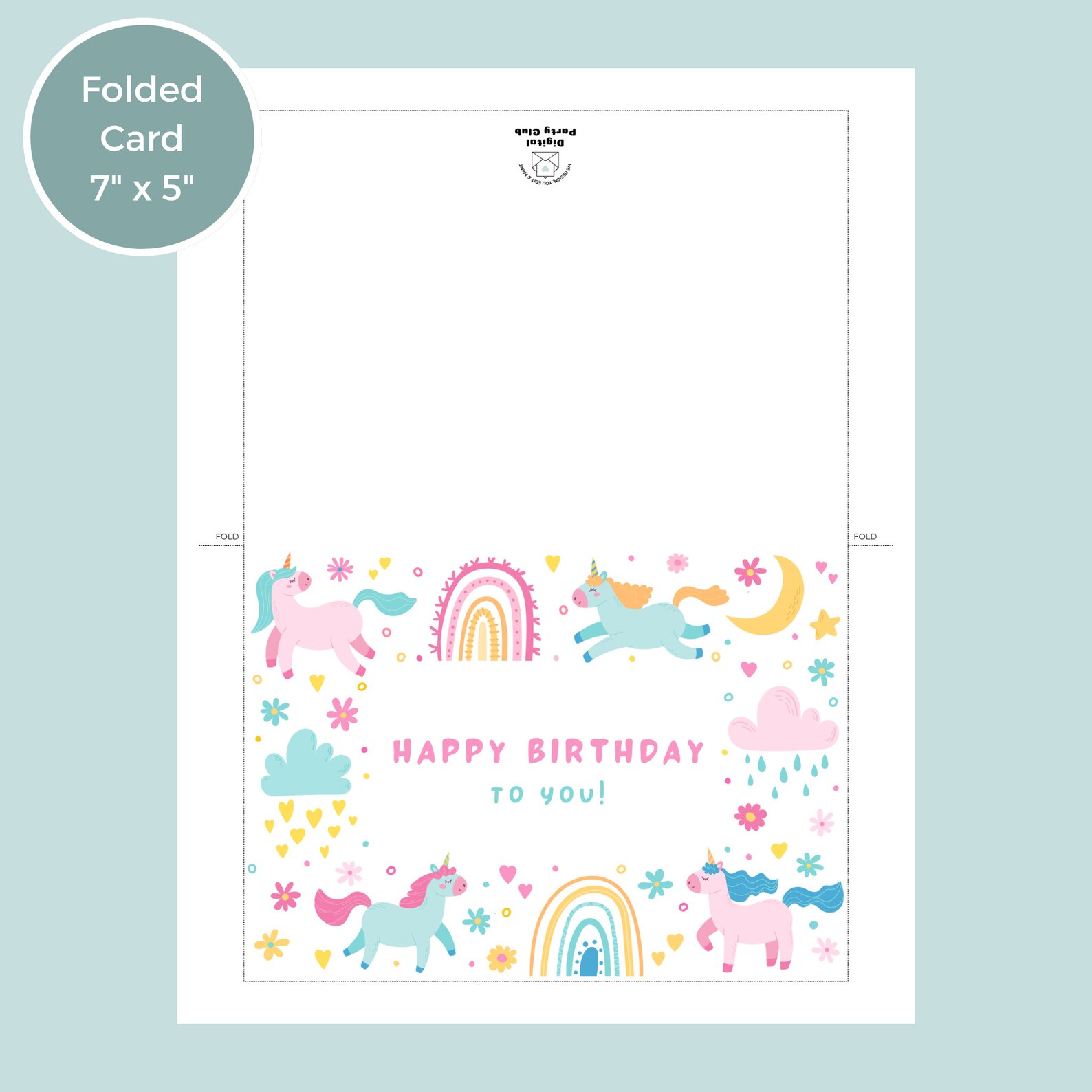 Printable Unicorn Birthday Card - Il 1588xN.5541491059 P3hd 