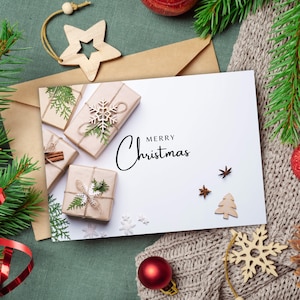Cartão de Natal para impressão, download digital para impressão, cartão de feliz Natal, impressão em casa