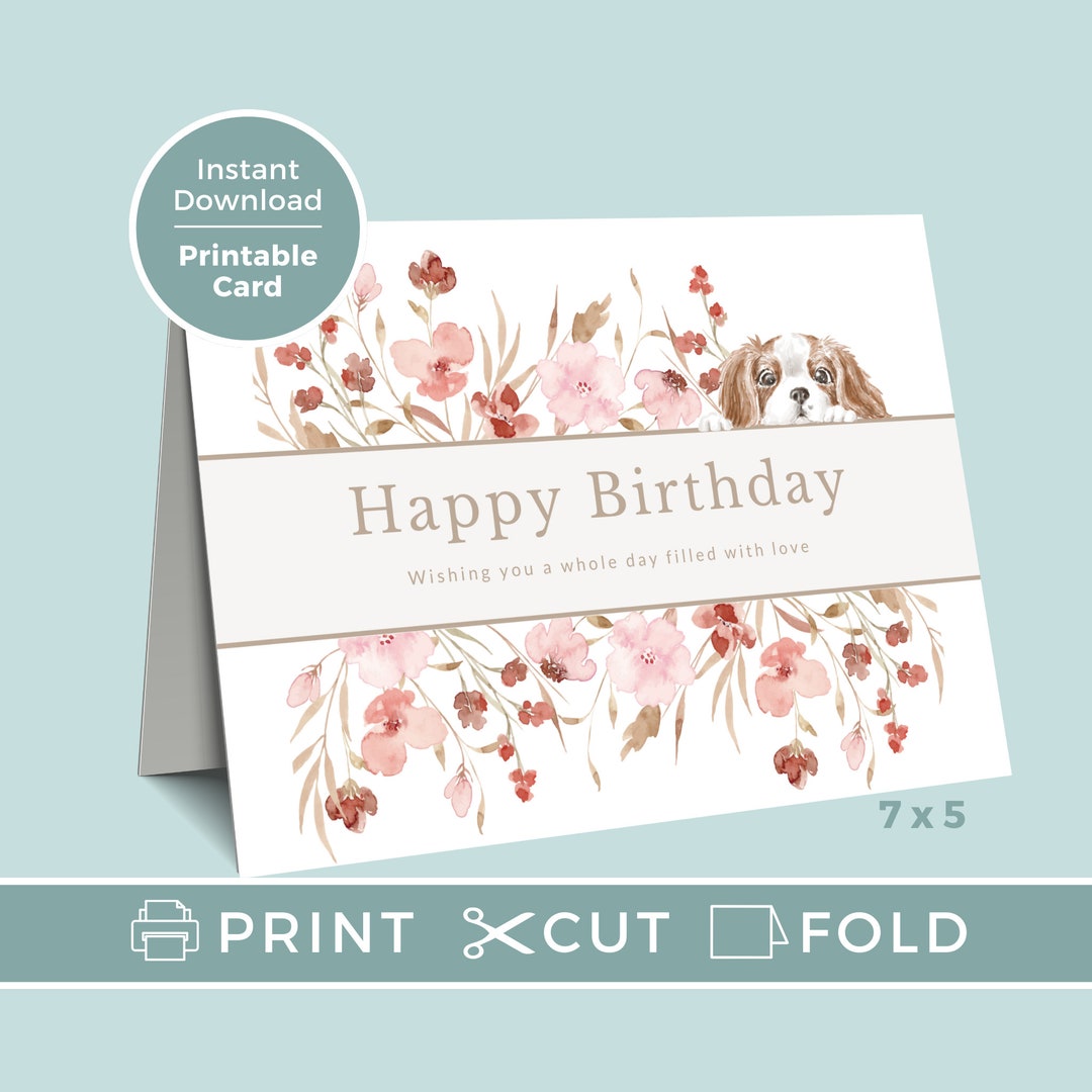 Birthday Card Printable Dog Cute - Il 1080xN.5541715133 8plc