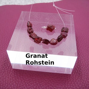 Necklace pendant garnet raw stone, dark red, natural, nugget, charm, 925 silver, rose gold filled, gold filled