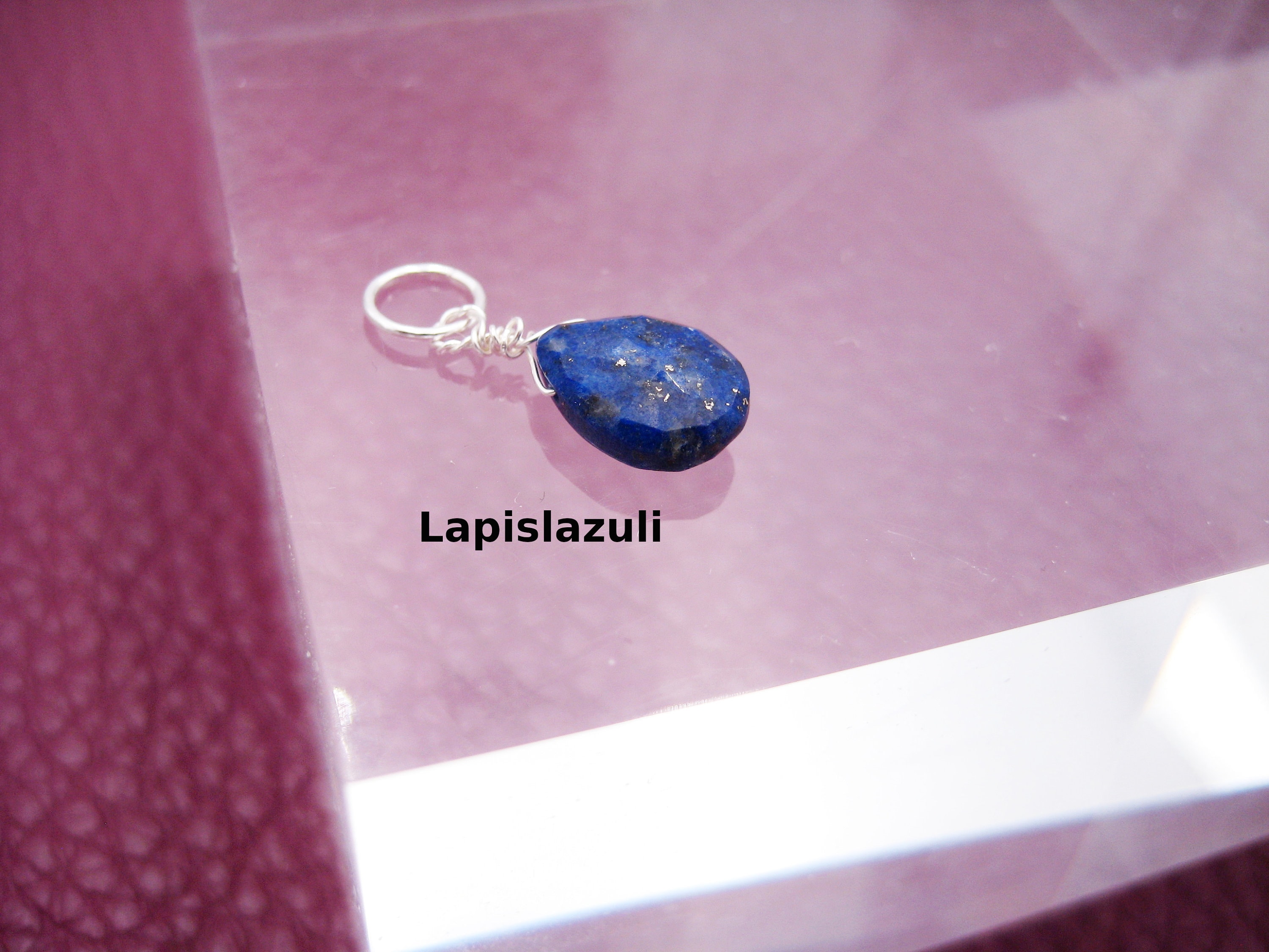 Necklace pendant lapis lazuli, pyrite, faceted, dark blue, gold, drop, charm, 925 silver, rose gold filled, gold filled