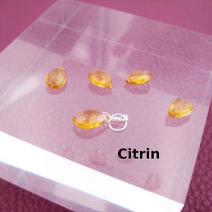 Citrine pendant, November birthstone, yellow, faceted, drop, charm, rose gold filled, gold filled