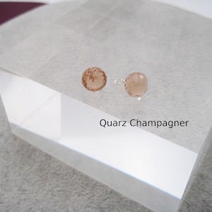 Interchangeable earring pendant quartz, champagne quartz, hoop earrings, 925 silver, rose gold filled, gold filled, gemstone earrings