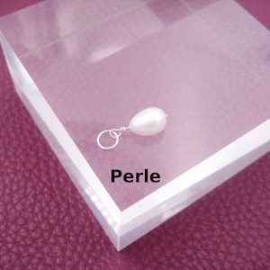 Pendant necklace with natural freshwater pearls, approx. 10 mm in size, in sterling silver, gold-filled and rose gold-filled