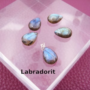 Kettenanhänger Labradorit, Labradorit blau, Anhänger Tropfen, Blauschimmer, Charm, 925 Silber, Rosegold Filled, Gold Filled