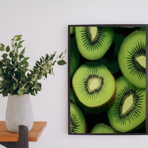Kiwi - affiche de kiwi Popart Fruchtiges de Zazzle.be Liste d&#39;envies Vous avez des idées ? Colorbox | Bunte Wanddeko Kunst | Tableau mural | Poster uniquement - ohne Bilderrahmen