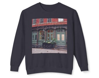 Taylor Ross - Herzliches Graffiti Unisex Leichtes Rundhals-Sweatshirt in Schwarz