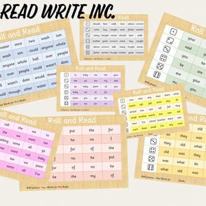 Jeu de phonétique Read write Inc - Roulez et lisez - Mots rouges - EYFS