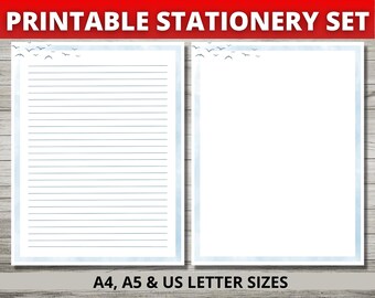 Flowers Printable Stationary Printable Writing Paper - Etsy