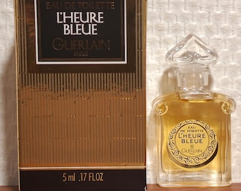 Guerlain L&#39;Heure Bleue Eau de Toilette 5 ml. Etikett. Kasten. Voll. Sehr guter Zustand