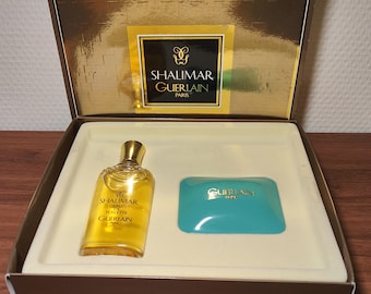Seltenes Shalimar de Guerlain Eau de Toilette 25 ml und Toilettenseife 25 g Geschenkset. Perfekter Zustand