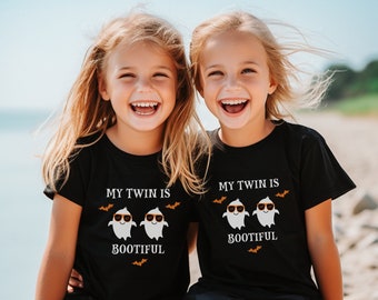Two Matching Twins Shirts, Matching Twins Halloween, Twins T‑Shirt, Twin Gift, Halloween Twins, Twin Mama gift, Twin Matching, Twin ghosts