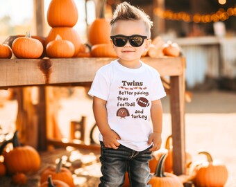Twin Thanksgiving Shirts, Twin matching Thanksgiving, Twin Thanksgiving, Twin Turkeys and Football shirt, Twin Fall shirt, Twin Turkey shirt