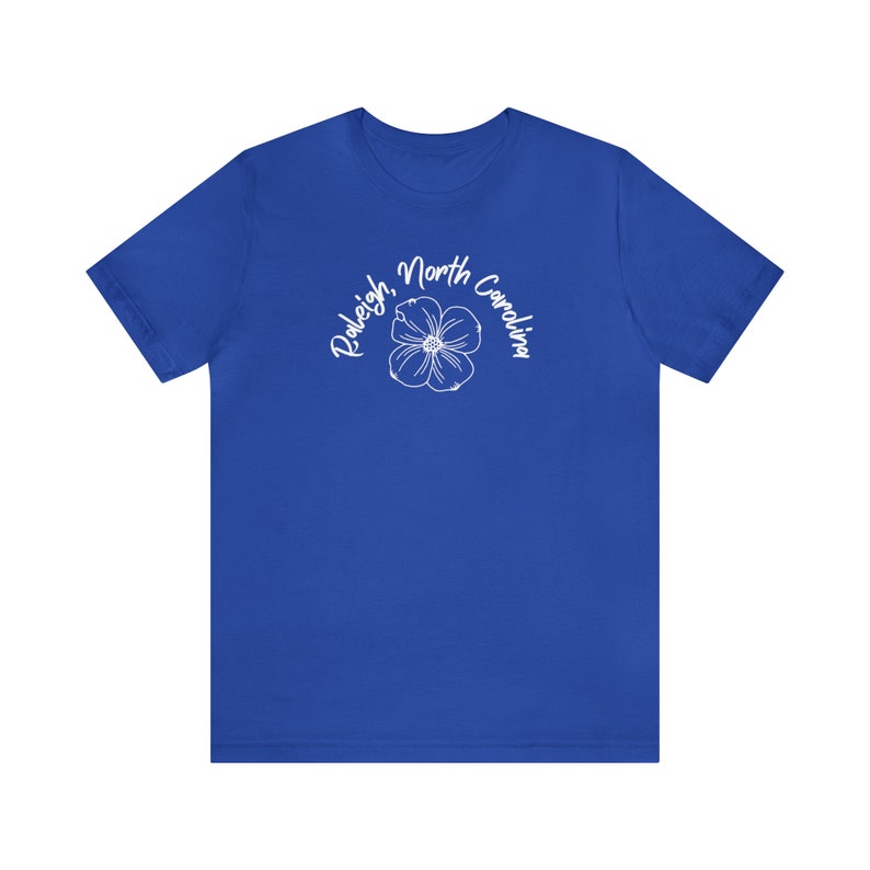 Camiseta de Raleigh, Raleigh Carolina del Norte, Camiseta de Carolina del Norte, Flor de cornejo, Camiseta de flores imagen 9