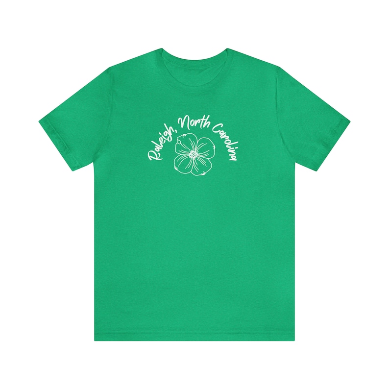 Camiseta de Raleigh, Raleigh Carolina del Norte, Camiseta de Carolina del Norte, Flor de cornejo, Camiseta de flores imagen 6