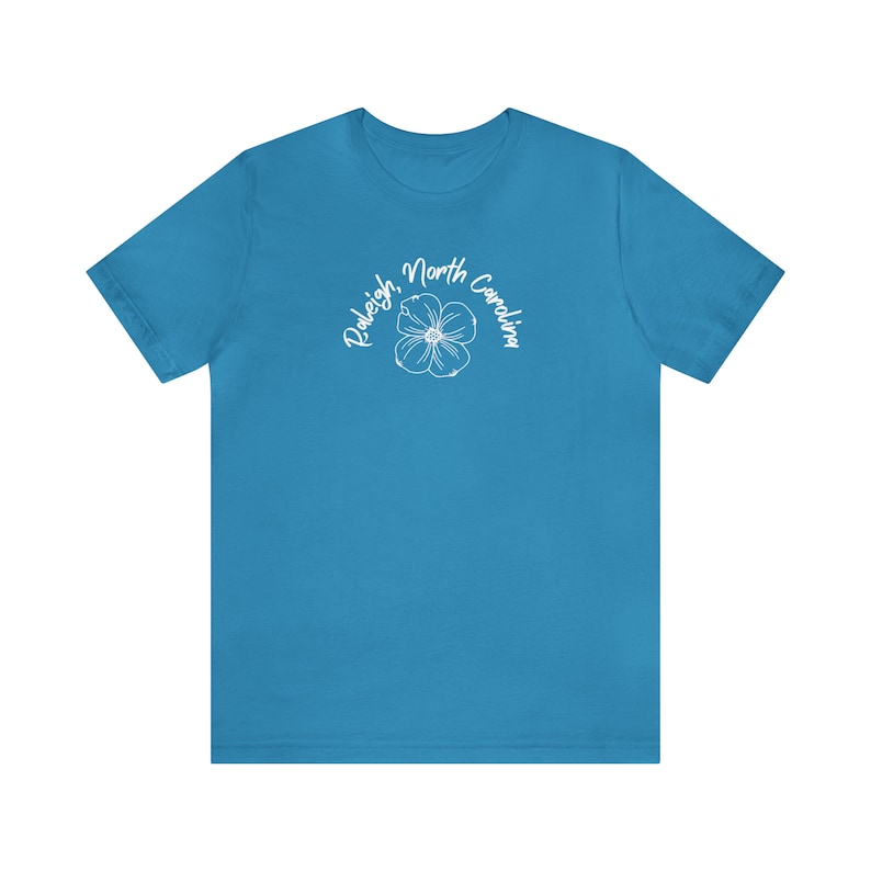 Camiseta de Raleigh, Raleigh Carolina del Norte, Camiseta de Carolina del Norte, Flor de cornejo, Camiseta de flores imagen 3
