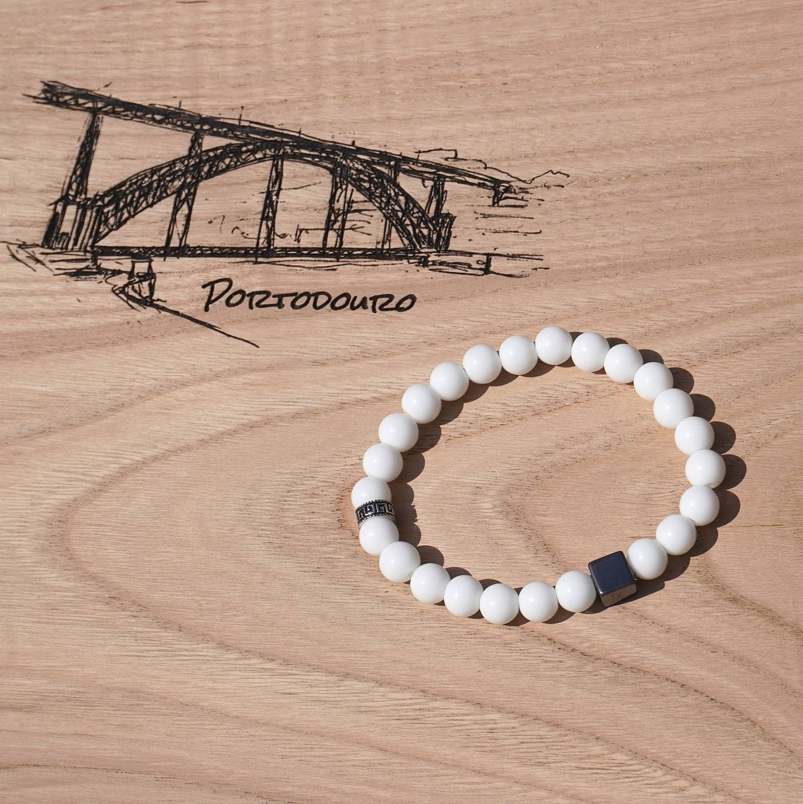 White Quartz Bracelet Etsy