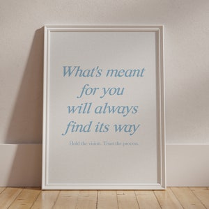Blue Quote Wall Art Trendy Blue Print Bedroom Decor Blue Affirmation Print Light Blue Wall Print Room Decor Aesthetic Blue Art Print