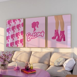 Barb personalisierte Name Print Poster Set Barb Mädchen Schlafzimmer Dekor Barb Geburtstag Prints Barb Poster für Geburtstagsparty digitaler Download
