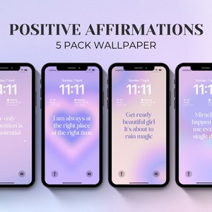 Purple Affirmation Phone Wallpaper Purple Phone Lockscreen Manifestation Purple Phone Background