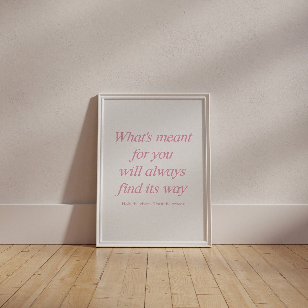 Pink Zitat Druck Pink Motivations Poster Pink Positive Affirmation Wand
