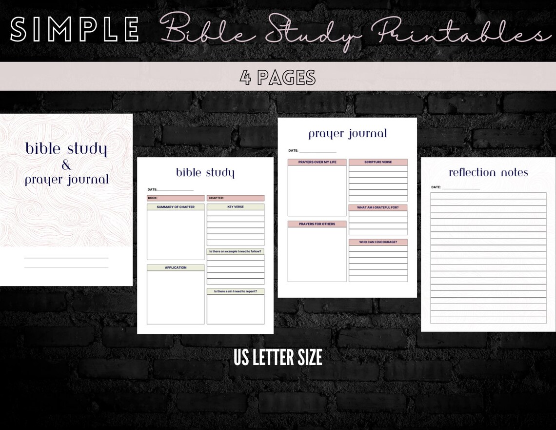 Simple Bible Study Printables Bible Study Guide Prayer Journal Simple Bible Study Printables Bible Study Guide Prayer Journal