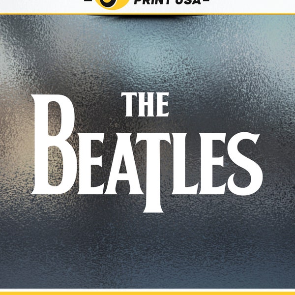 The Beatles Logo - Vinyl Sticker Decal for Car, Truck, Window, Bumper, Decal for Laptop, Home Decoration