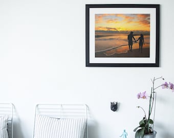 Printable Wall Art, Romantic Sunset, Printable Home Decor, Romantic Print, Sunset Print